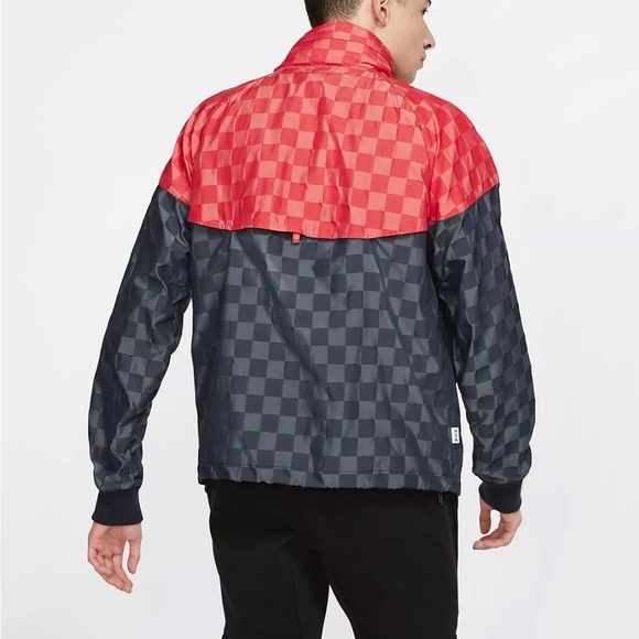 Nike Windrunner Jacket Checkered Red And Black NSW Size small - Picture 2 of 12